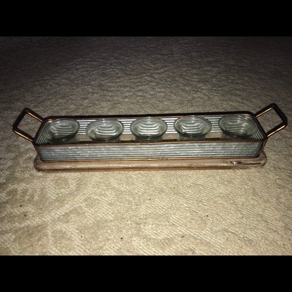 Wooden & Tin votive candle handle